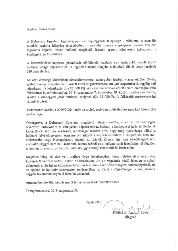 Tájékoztató