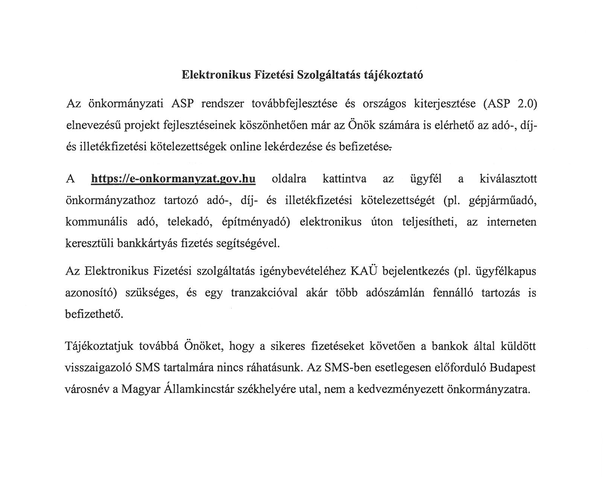 Tájékoztatás