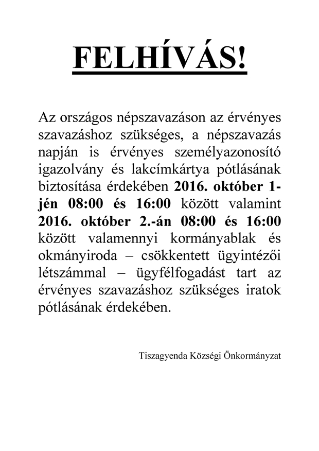 Felhívás