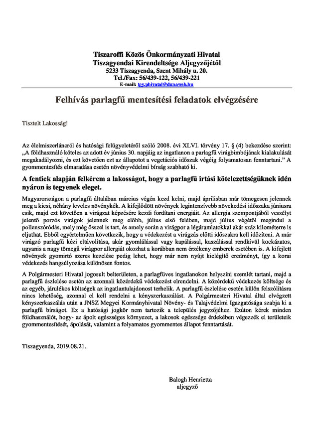 Felhívás