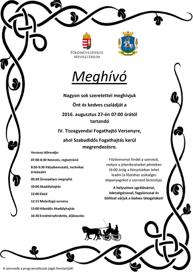 Szabadidős fogathajtó verseny