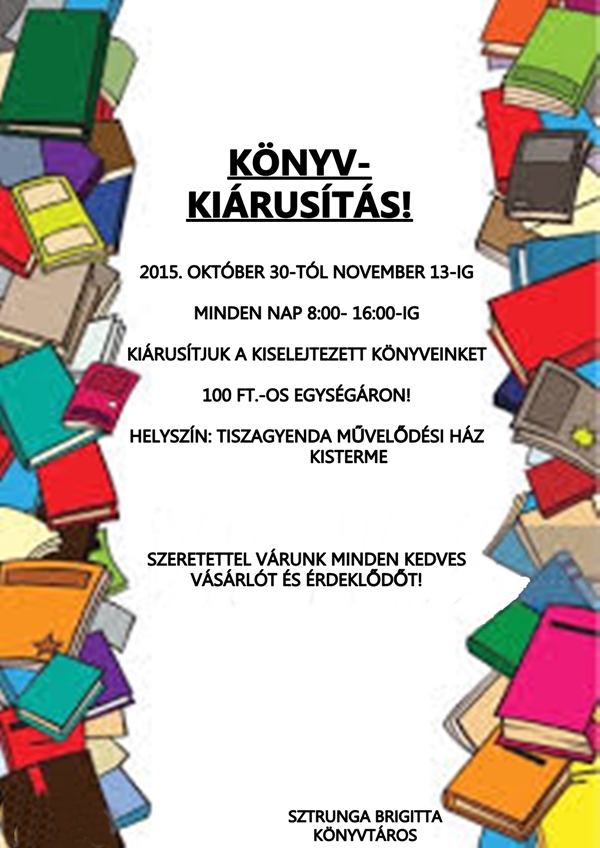 Könyvkiárusítás
