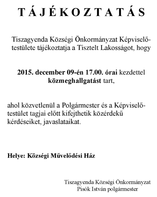 Közmeghallgatás
