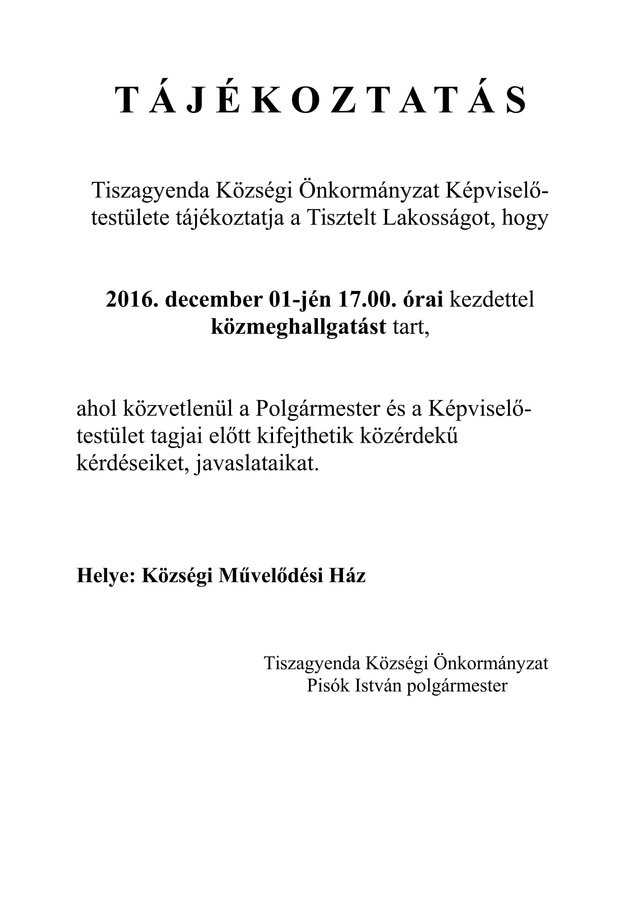 Közmeghallgatás