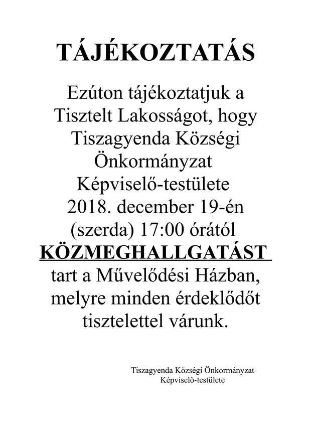 Közmeghallgatás