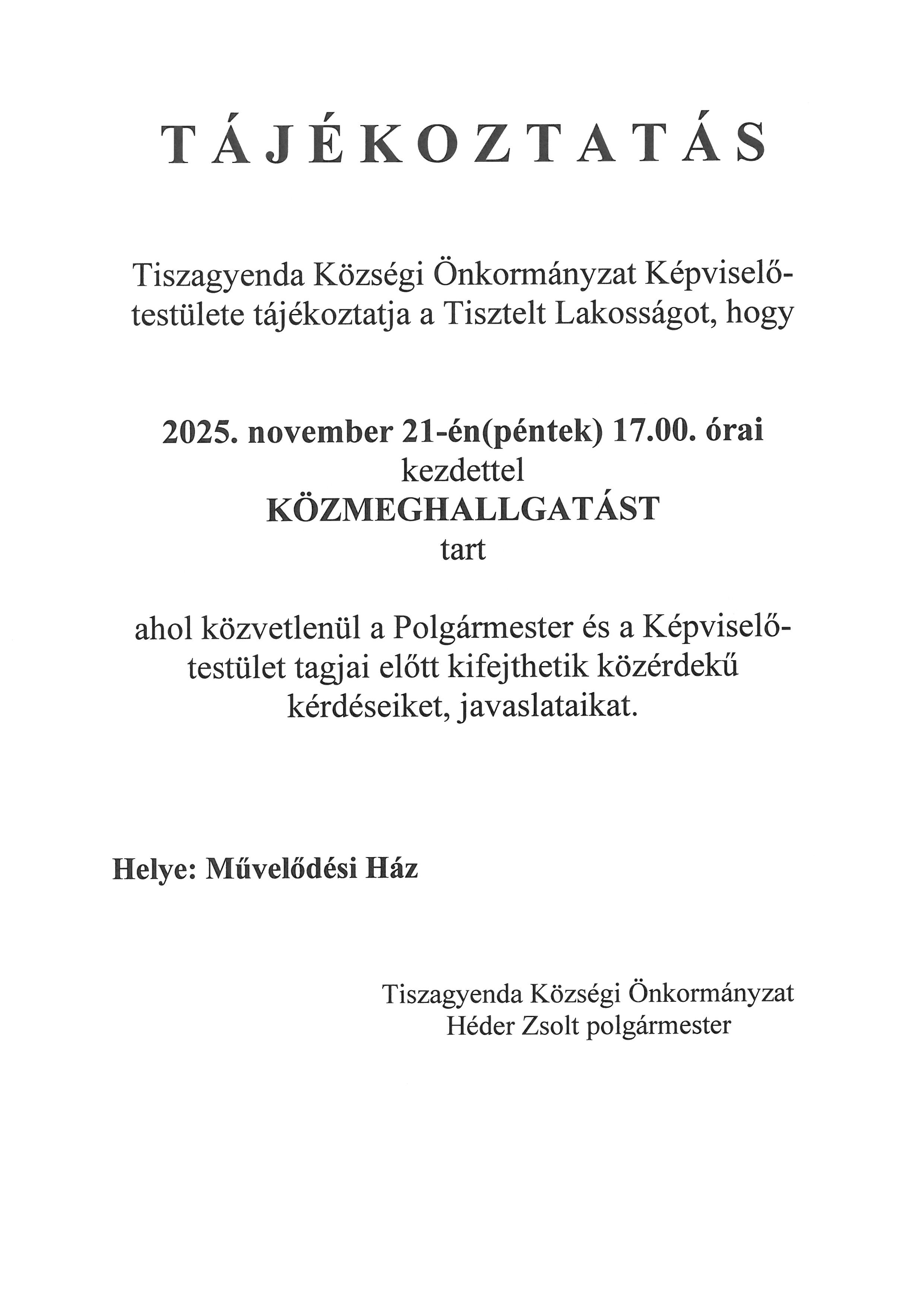 Közmeghallgatás