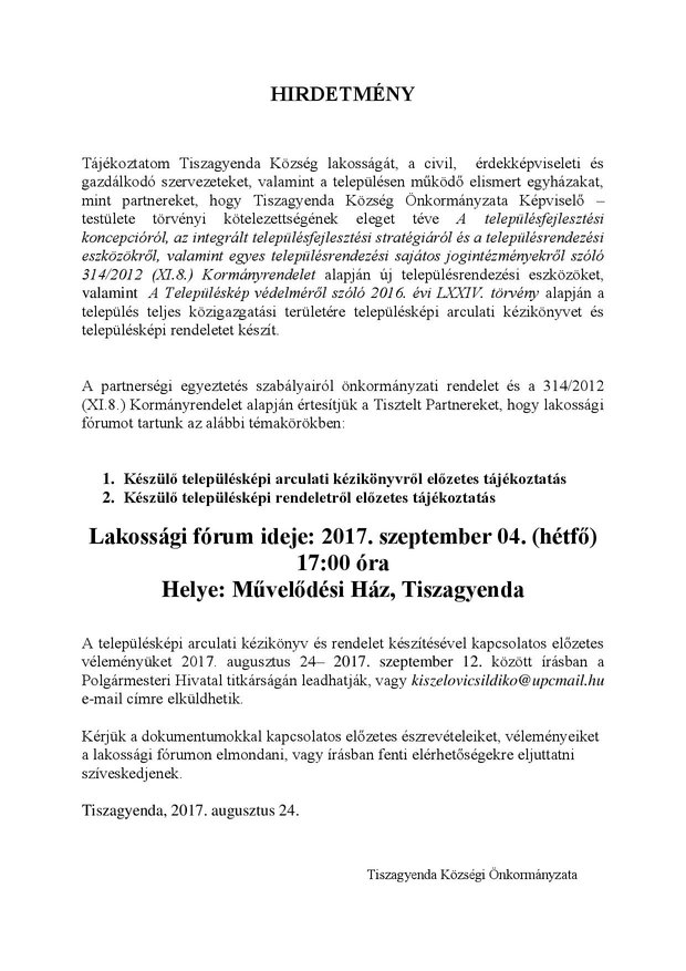 Lakossági Fórum