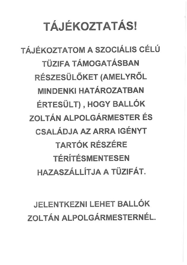 Tájékoztatás